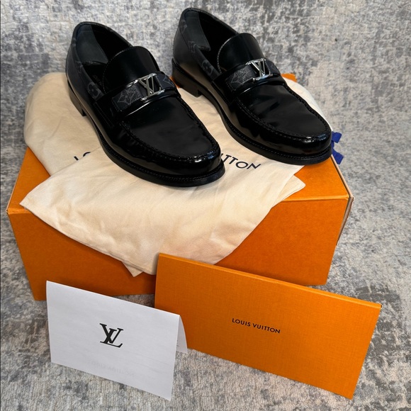 Louis Vuitton Mens Major Loafers - Size LV 8 - 100% Authentic!!! - Picture 1 of 11